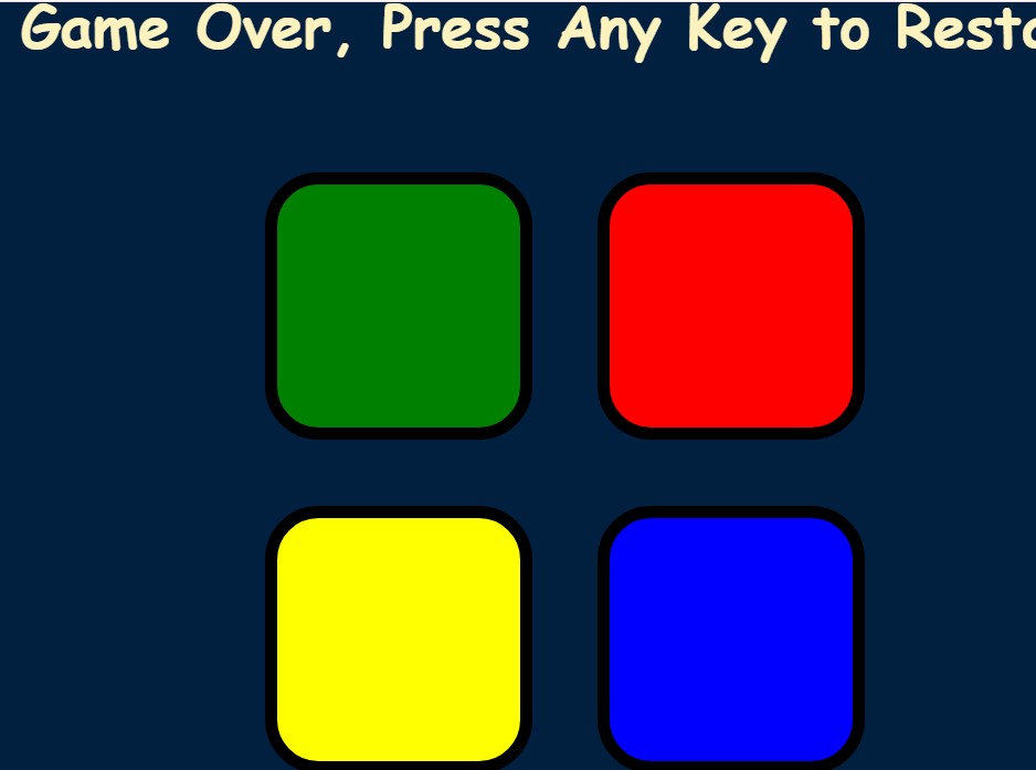 Image of my simon game project.